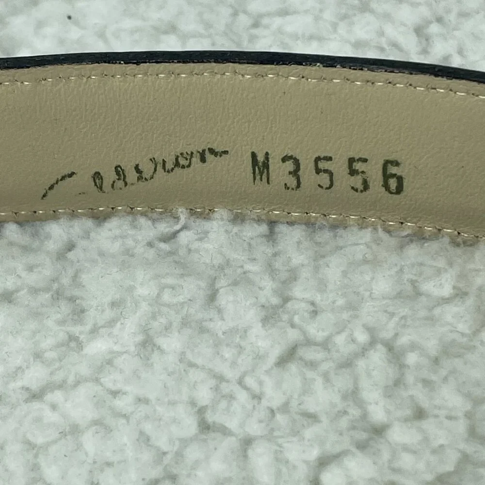 Calderon Belt Womens Sz 28-29 Black Gold Buckle Vintage M3556